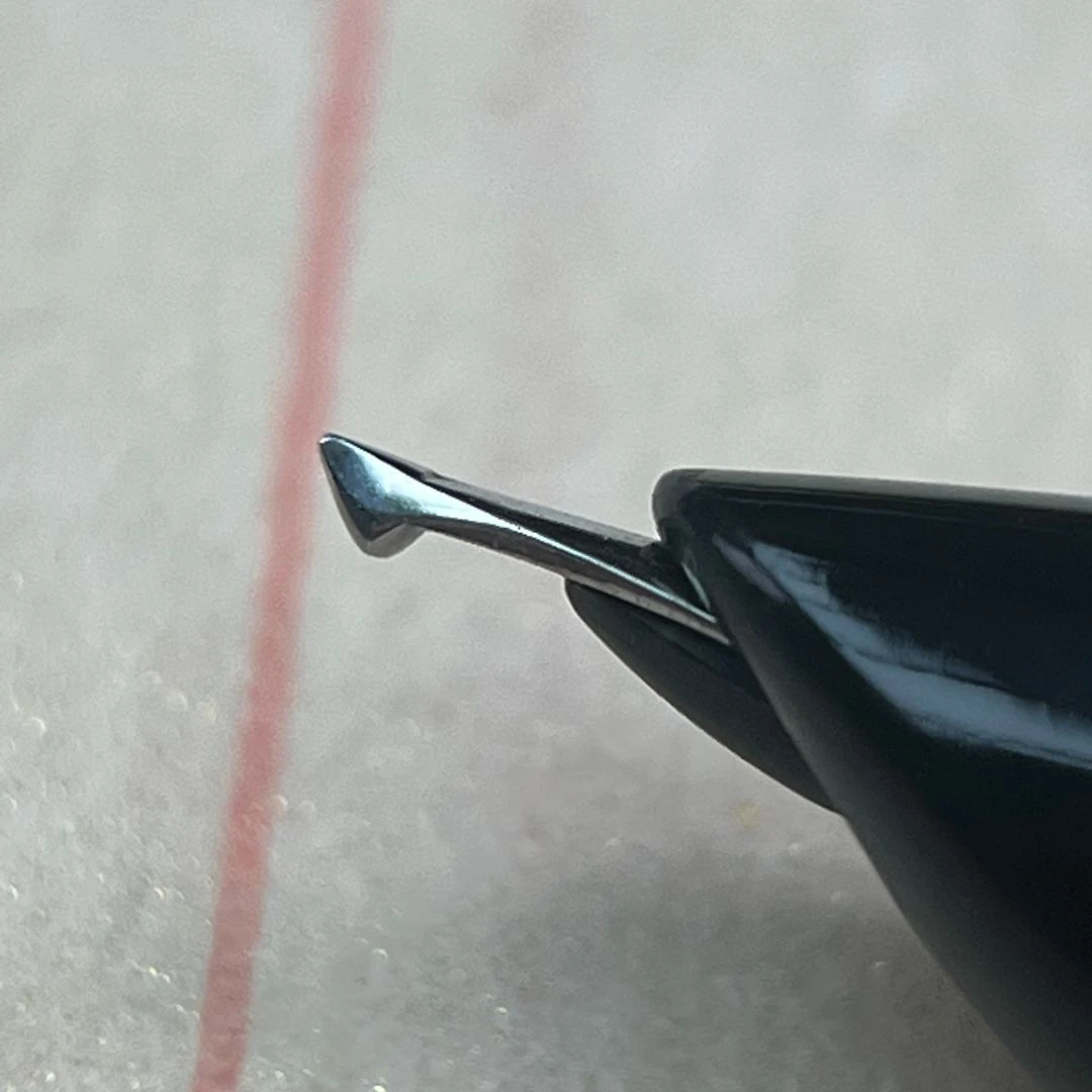 国诚纯手工1.5mm单层直尖 黑色钢毛笔设计硬笔书法练字书写钢笔