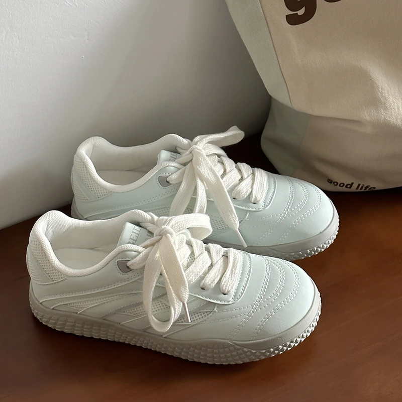 玲芽春秋季爆款小白鞋女配裙子百搭学生板鞋2024新款小众德训鞋子