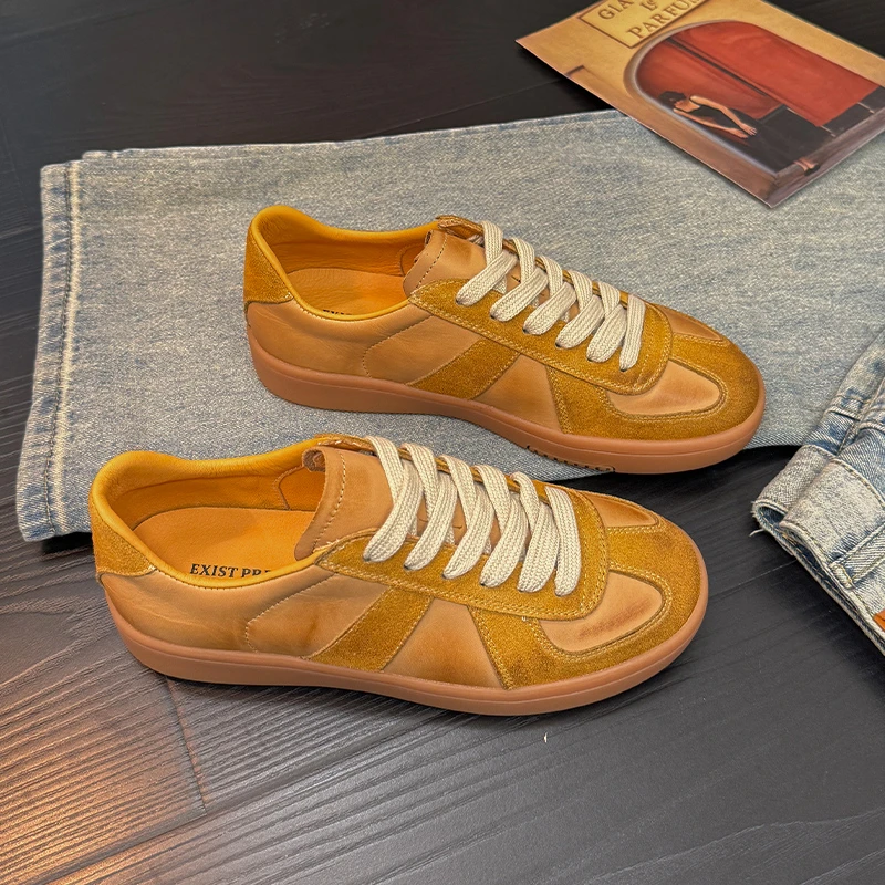 【HG】复古德训鞋女款2024新款秋季擦色百搭低帮平底板鞋韩版潮鞋