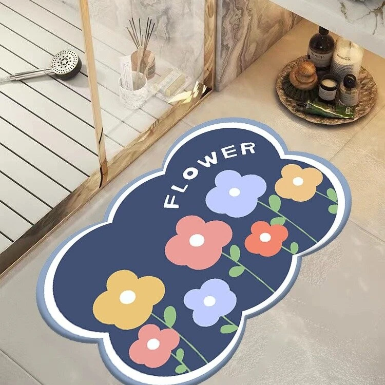 硅藻泥吸水垫耐脏速干地毯卫生间脚垫子浴缸防滑厕所门口浴室地垫