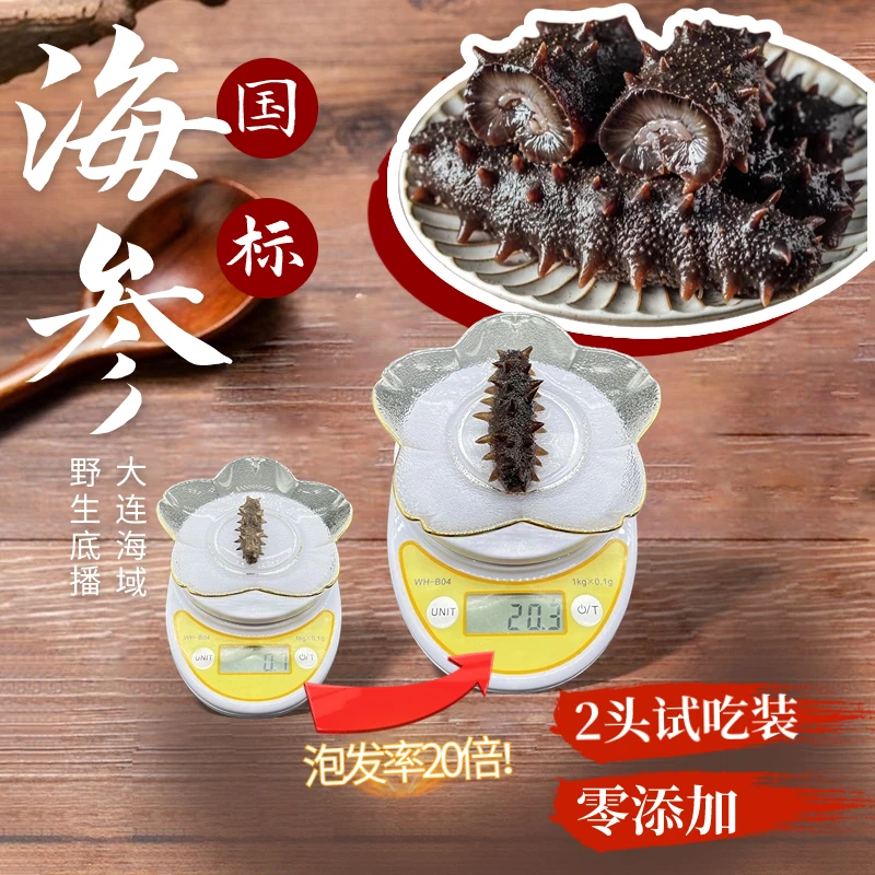 俏参源大连特产冷水速发海参15-20倍涨发头茬春参营养工厂高品质