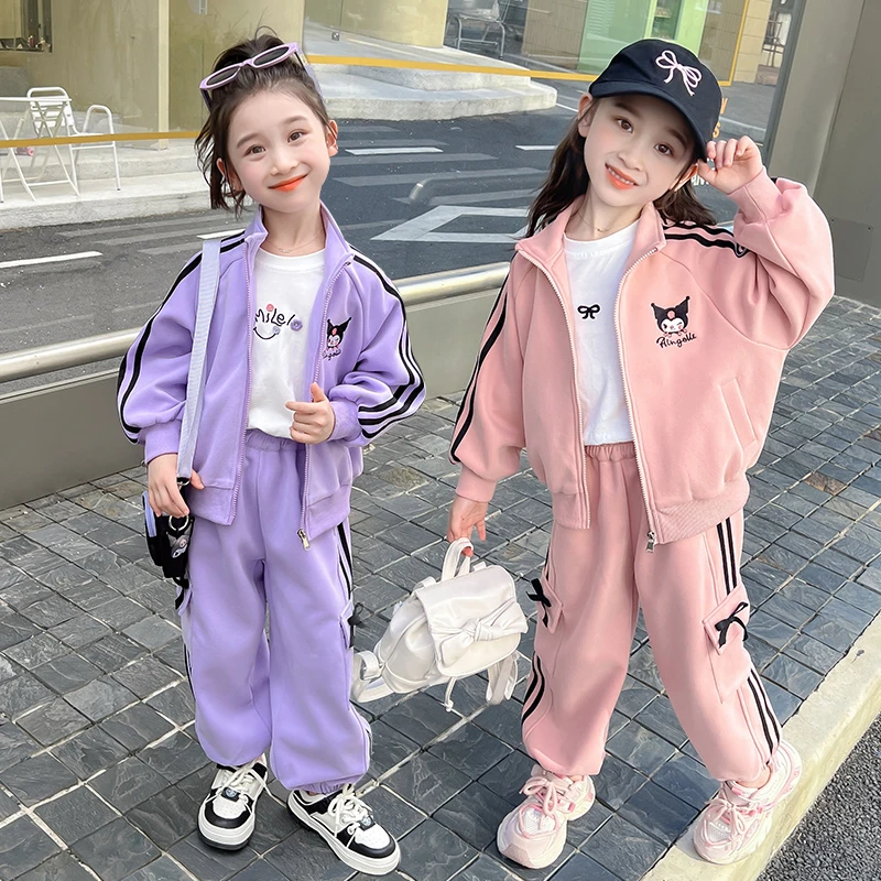 女童套装春秋款2025新款洋气时髦童装小女孩秋装儿童秋季运动衣服