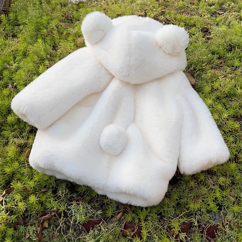 女童棉服加绒加厚儿童冬季外套保暖男童棉袄宝宝韩版毛毛衣中长款