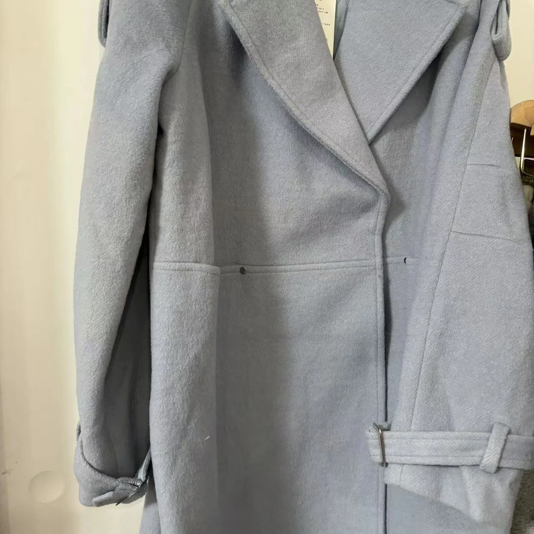 787 设计感百搭时尚羊毛中长款大衣