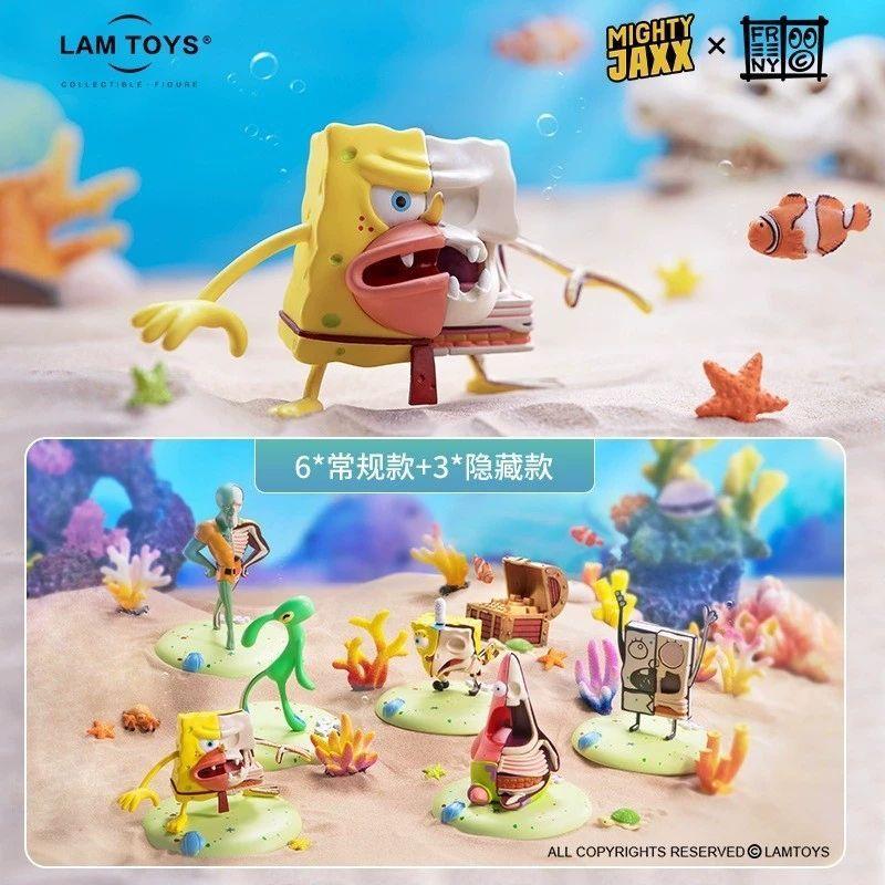 正版MIGHTY JAXX海绵宝宝盲盒3代半解刨手办动漫潮玩盲盒摆件