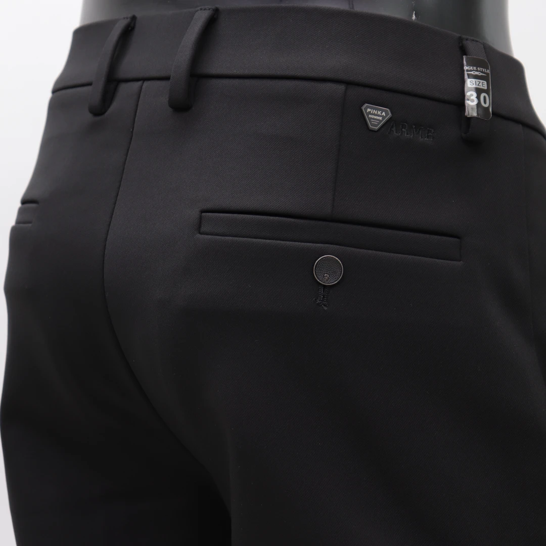 95302西裤长裤弹力秋冬男装黑色直筒宽松修身中年休闲裤商务