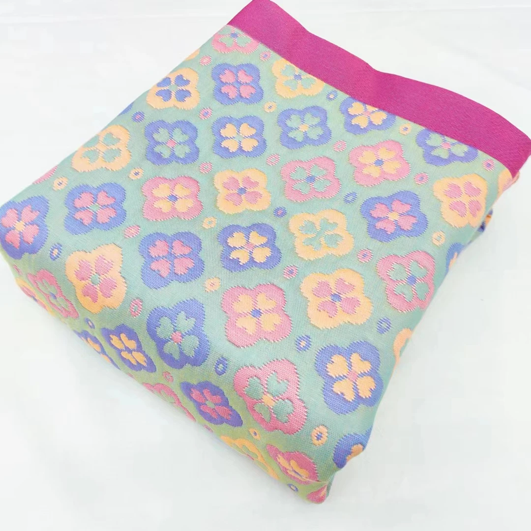 透气彩棉【纱布毛巾被】<幸运草-绿>1.5X2m<±5cm> 毛巾被  单人