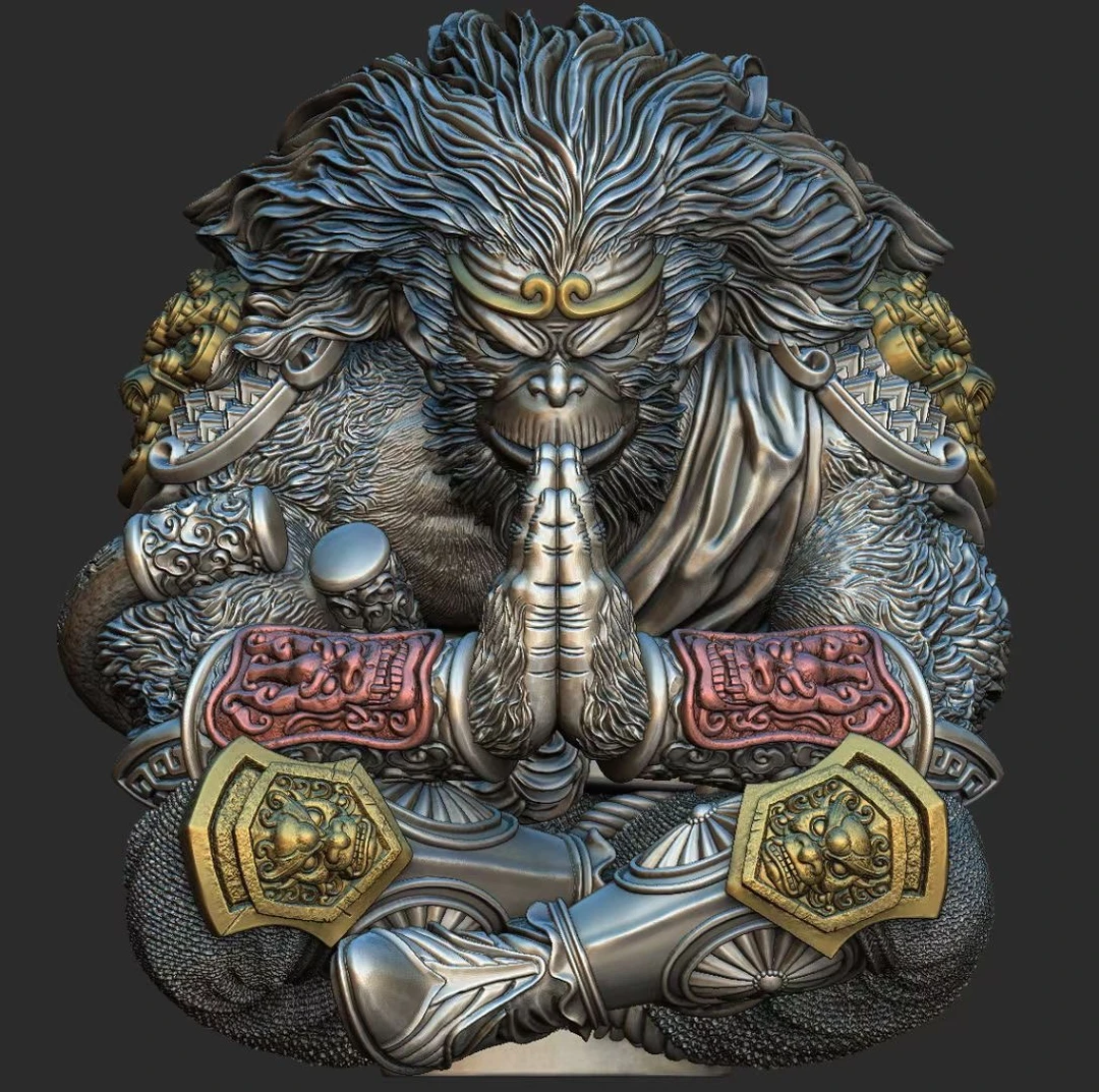 【悟空】3D打印人工修整镶嵌收藏级别三铜合一成人高端把玩收藏减压