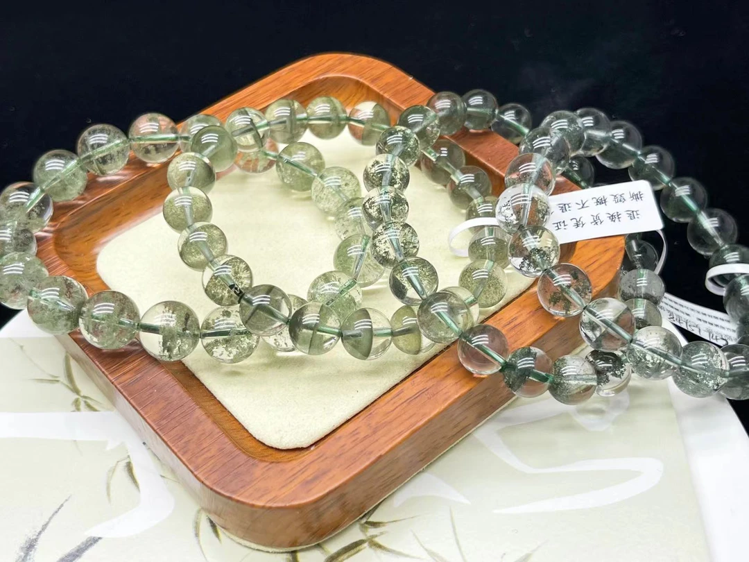 天然绿幽灵聚宝盆手串  多样性选其一发货