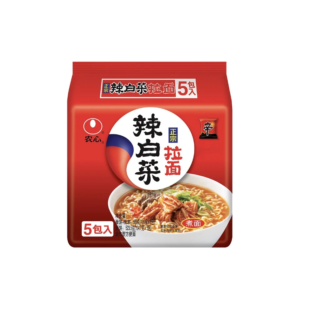 农心 辣白菜正宗拉面 120g*5