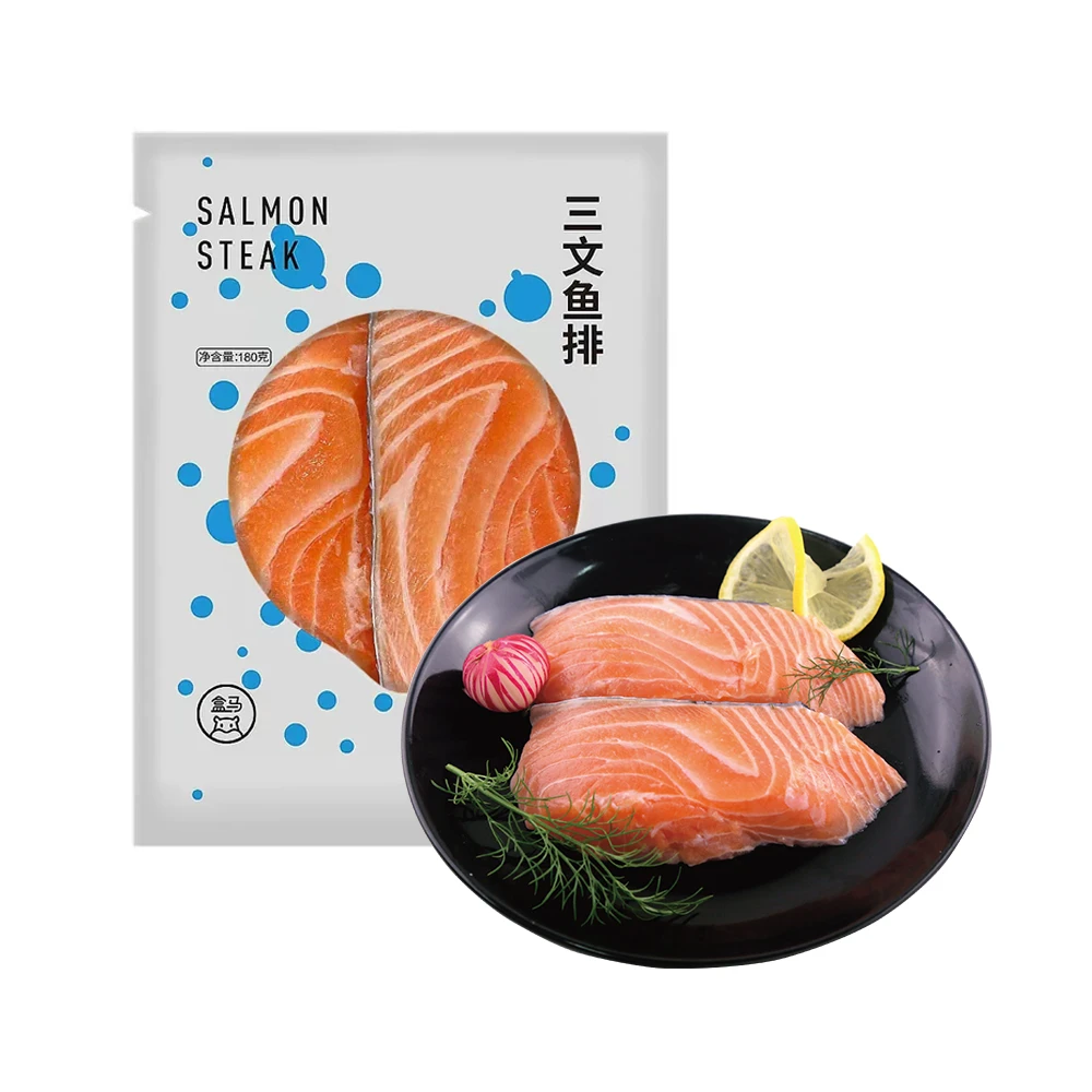 盒马 智利斜切三文鱼排 180g(90-100g/片)