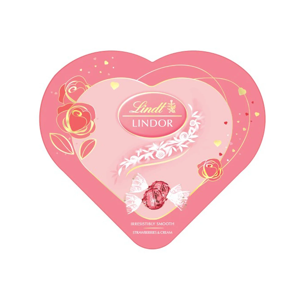 Lindt/瑞士莲 软心草莓奶油白巧克力融情礼盒(巧克力制品) 109g