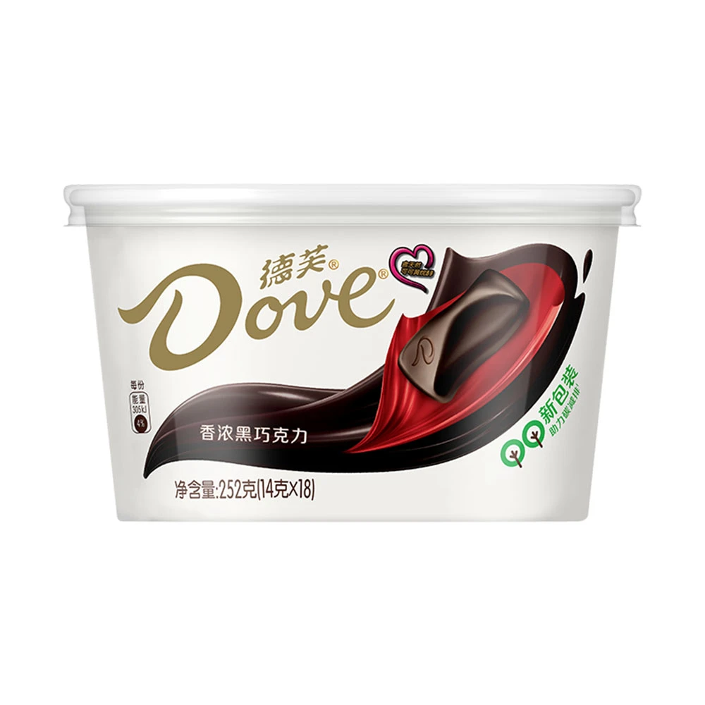 德芙 香浓黑巧克力(碗装) 14g*18