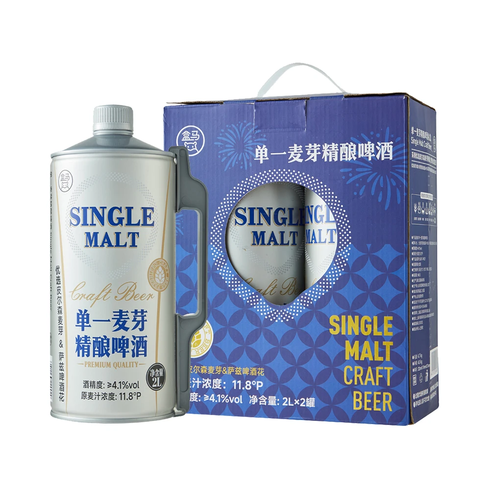 盒马 单一麦芽精酿啤酒礼盒 2L*2