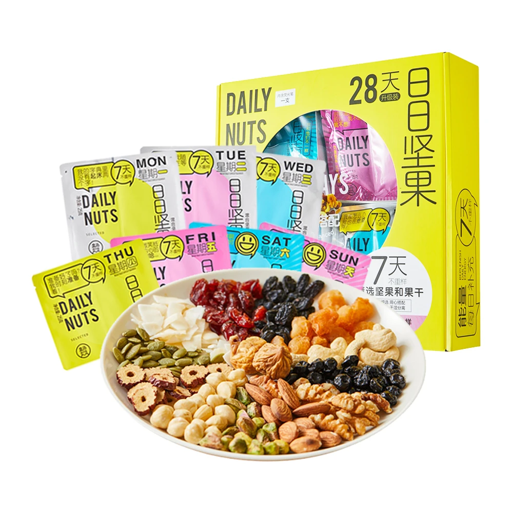 盒马 日日坚果28天版(混合坚果+果干) 700g