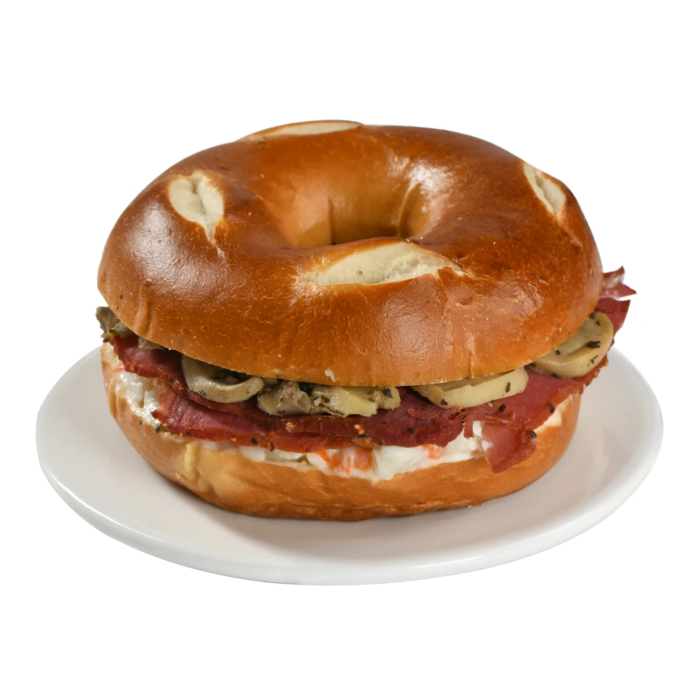 盒马烘焙 黑松露牛肉贝果三明治 160g