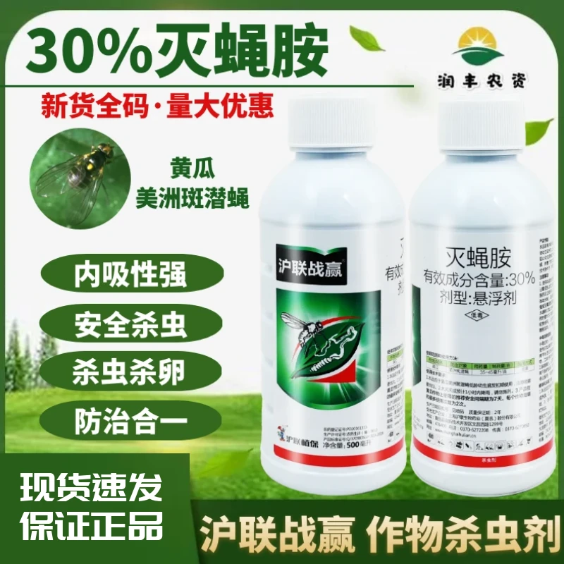 沪联战赢 30%灭蝇胺 黄瓜蔬菜美洲斑潜蝇潜叶蝇斑潜蝇 农药杀虫剂