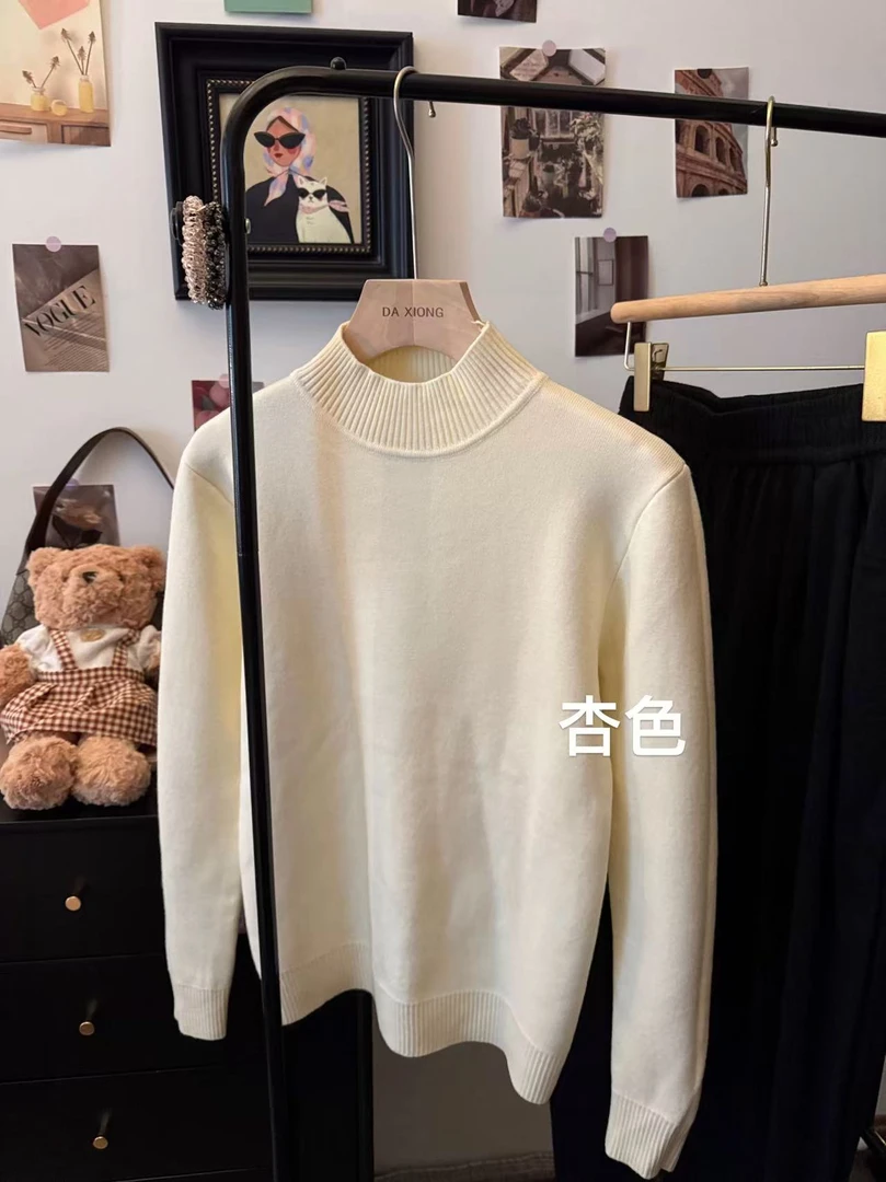 【玲玲服饰】加绒加厚中领针织打底上衣00062#