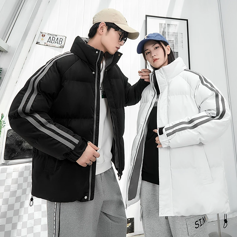 秋冬季棉服大码男棉服男士情侣宽松加厚保暖韩版百搭立领