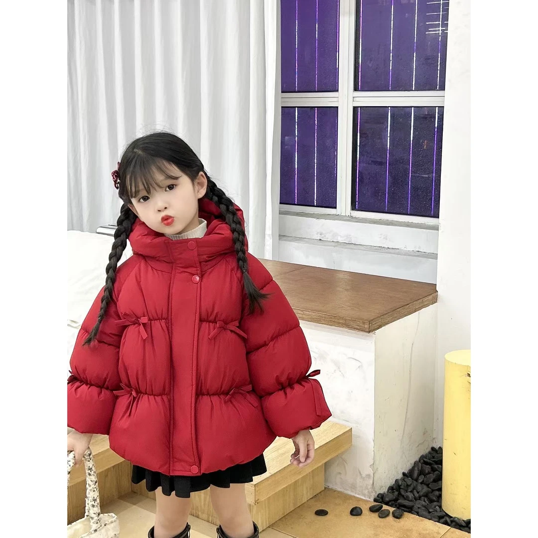 【亏本清货福利】女童拜年棉服加绒加厚保暖棉衣小童棉袄冬季外套