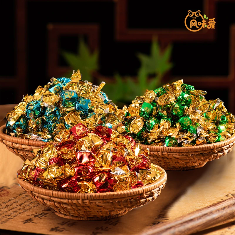 风味爱牛肉粒糖果罐装100克4罐网红特产儿童小零食即食沙嗲香辣味