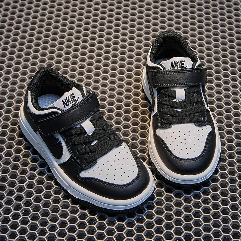 巴拉巴拉儿童aj鞋子中大童冬季新款男童运动鞋女童小孩子真皮板鞋