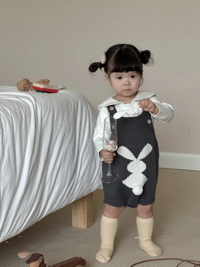 三个院灰兔套装货号8005