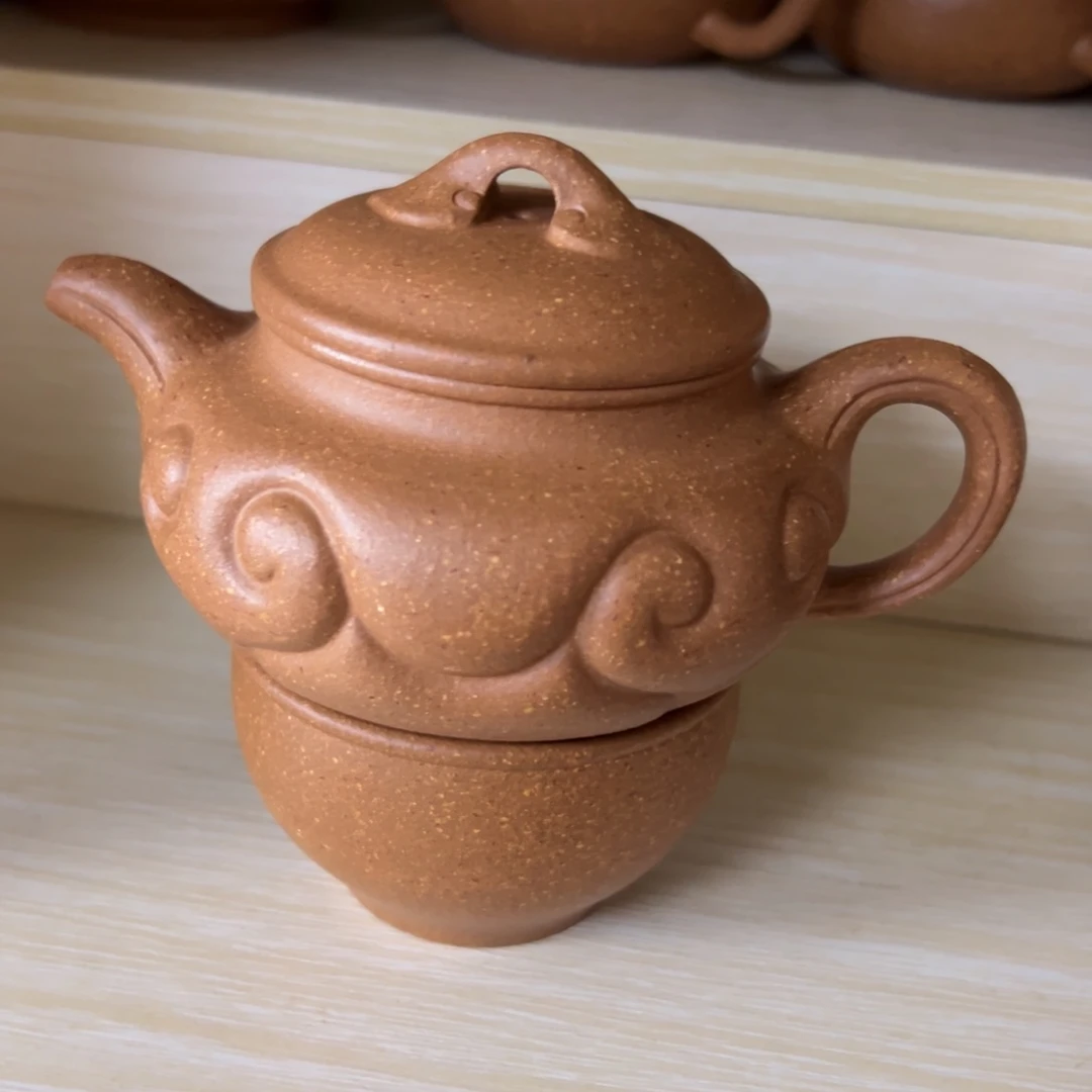 紫砂茶壶老段泥如意仿古200