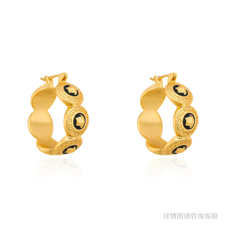 铜合金珐琅耳饰 欧货DP高品耳环-7181