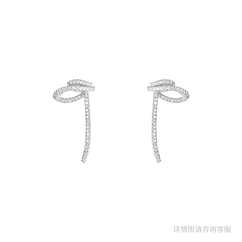 925银合成锆石耳饰 欧货DP高品耳环-8253