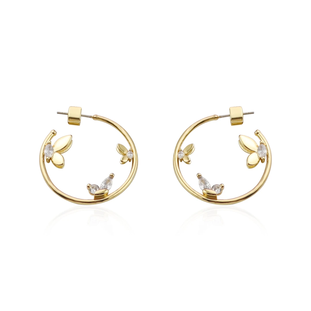 铜合金珐琅耳饰 定制欧货-5795轻奢时尚潮流小众设计耳钉