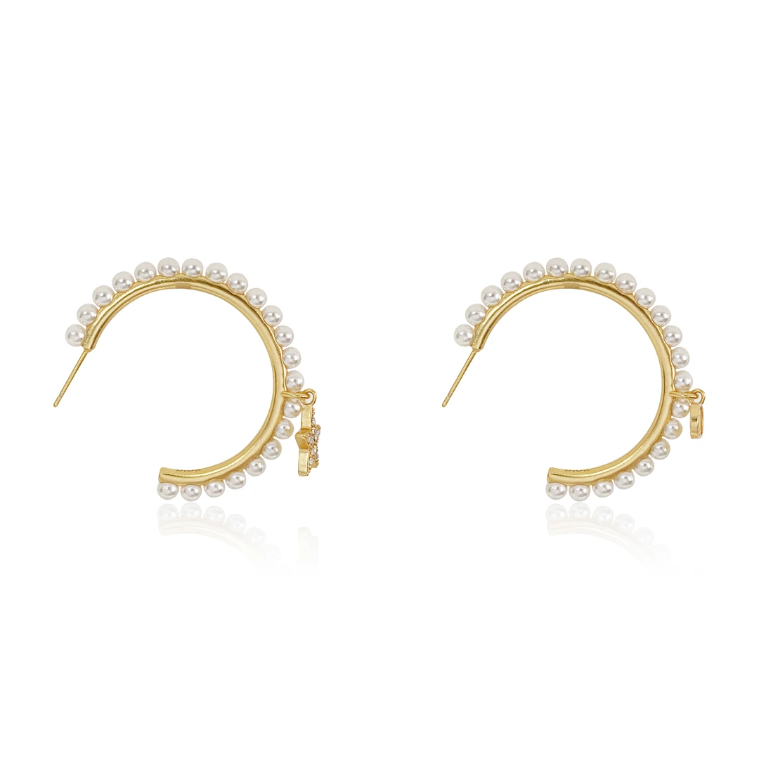 欧货DP高品AB版星星字母耳环-1701