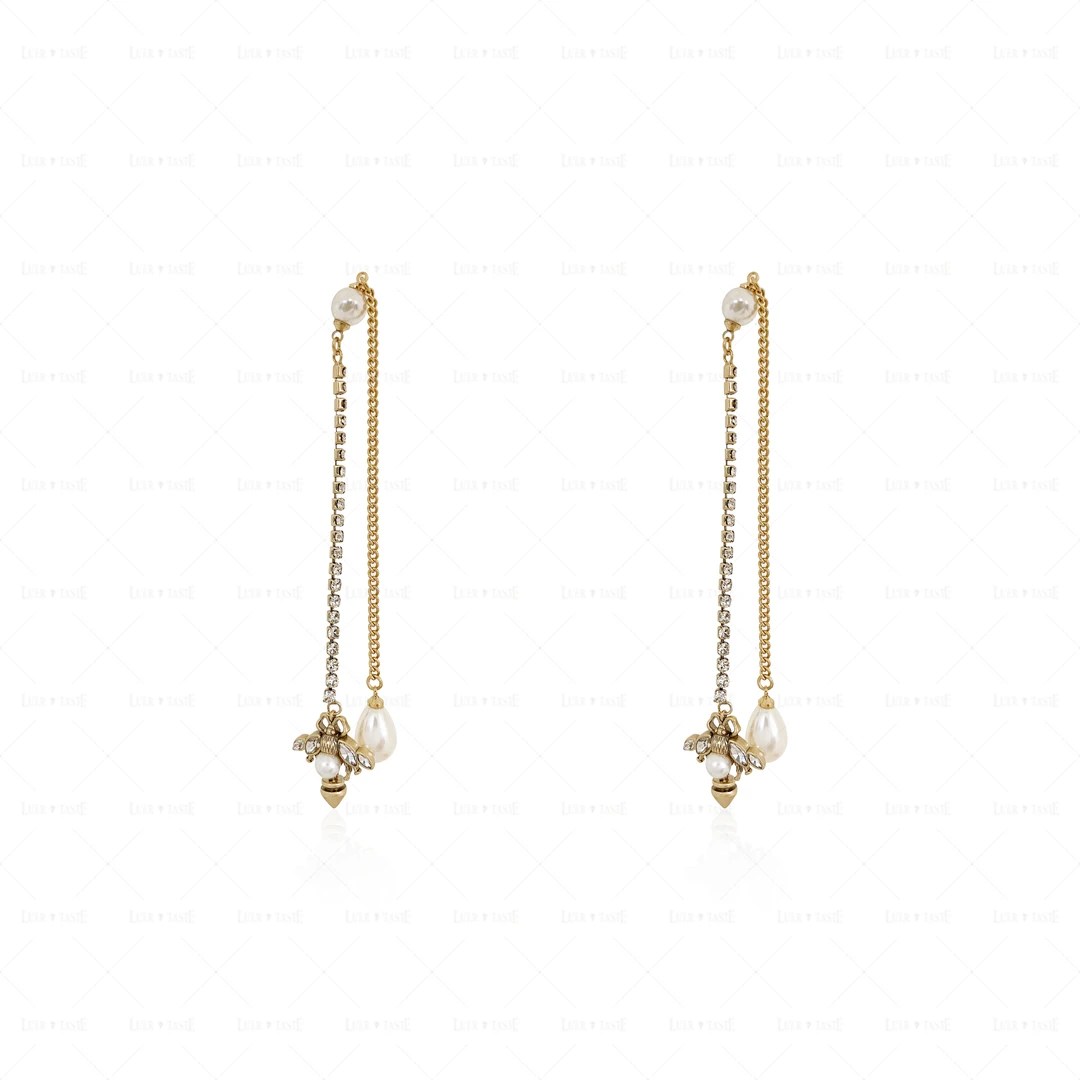 铜合金仿珍珠耳饰 欧货DP高品耳钉-8592