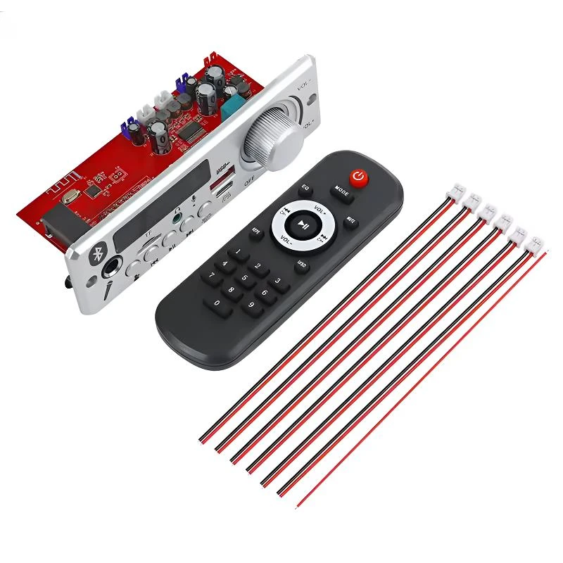 四声道蓝牙解码板带功放2*40W大功率带录音麦克风mp3解码功放模块