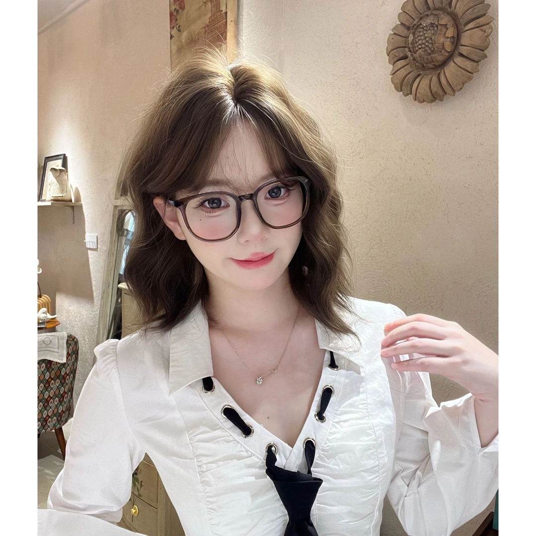 短发冷棕假发女中分大波浪Lolita逼真蓬松自然可爱甜美全头套假发