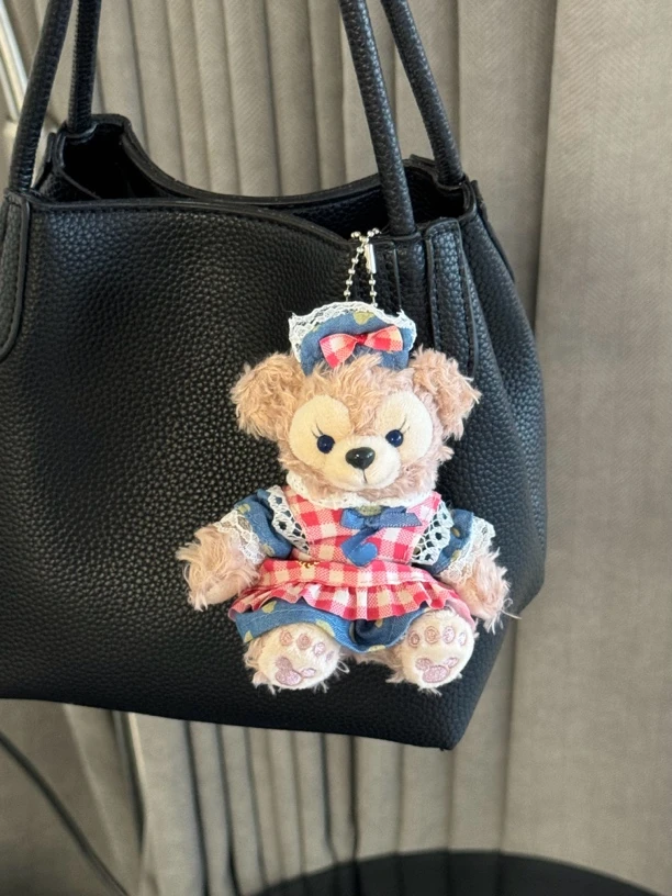 下午茶爱心雪莉玫毛绒小挂件公仔可爱小熊玩具书包挂饰钥匙扣礼物