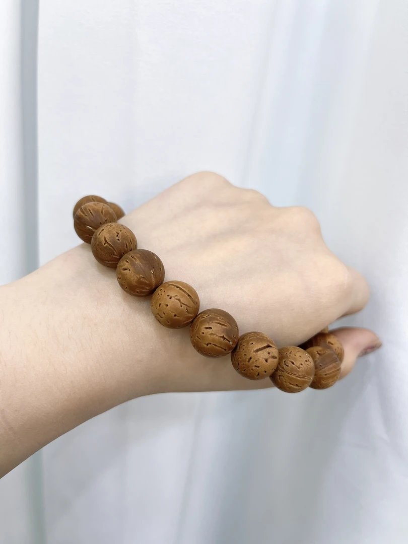 原生态桃核手串光珠