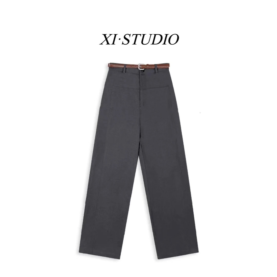 显瘦显高(送腰带）2024早秋新款休闲宽松百搭直筒裤