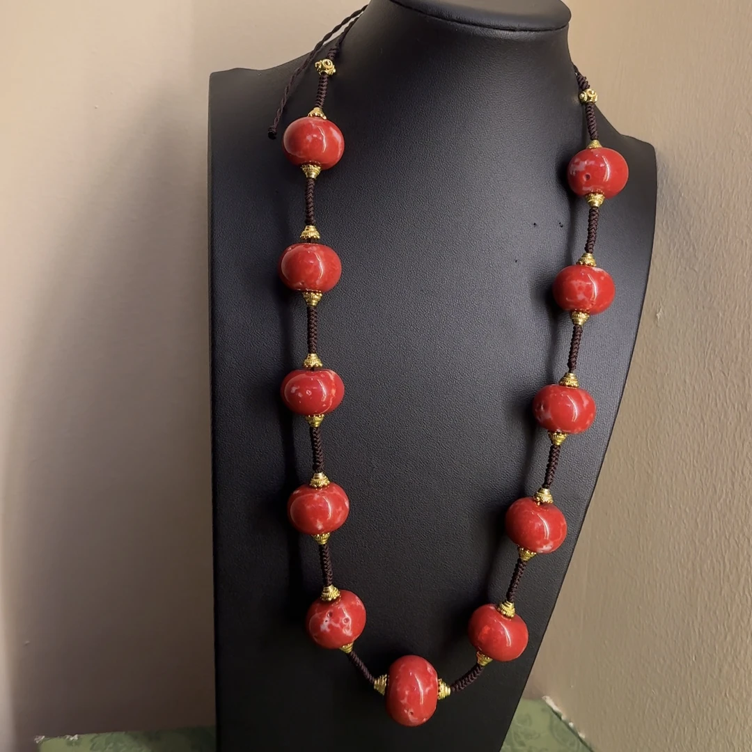 不锈钢大理石项链 岗蓝美朵精品项链新年款