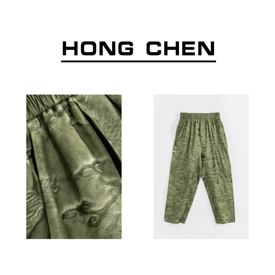 【虹辰·凤舞祥云】高端桑蚕丝裤高级感气质优雅新款中国风裤HC1019