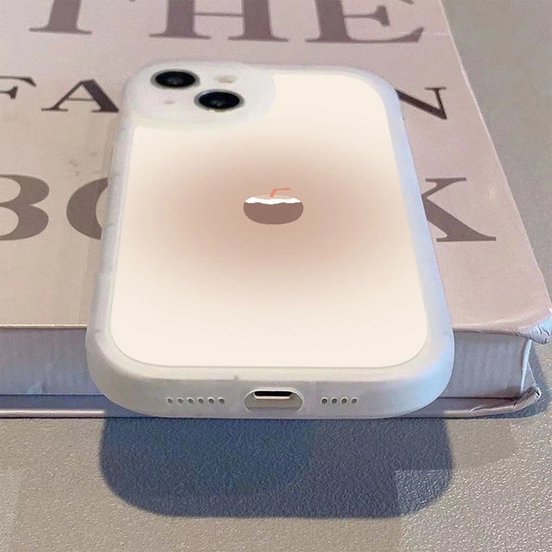 夏日椰子适用苹果15Promax防摔iPhone13简约14小众11/12透明壳x