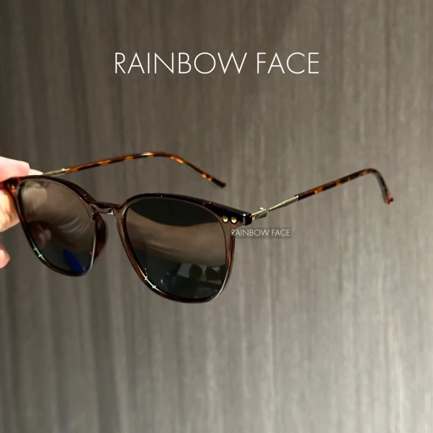 高品质偏光轻巧复古细框太阳眼镜方框玳瑁框高级感防紫外线轻奢感