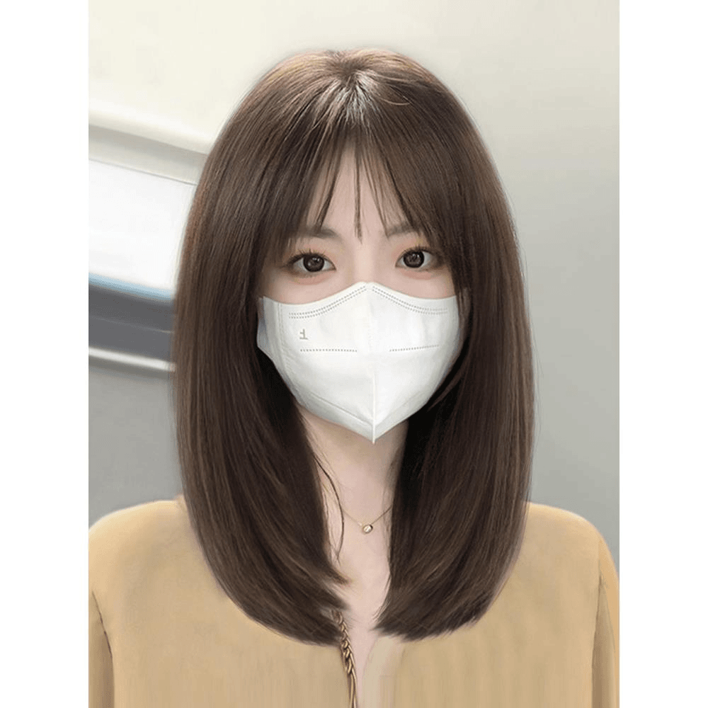 假发女中长发全头套自然隐形齐肩锁骨发仿全真人发短发整顶假发套