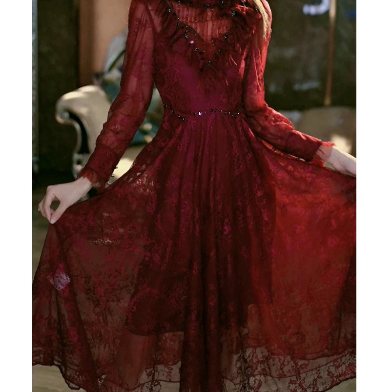 SEJI/瑟纪12.25【舞会女王】重工气质连衣裙