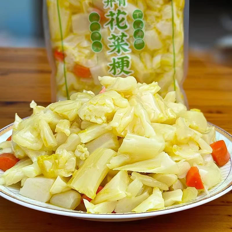 台州特产开胃菜花梗鲜嫩爽脆花菜梗酒席宴席冷盘凉菜温州酒店同款