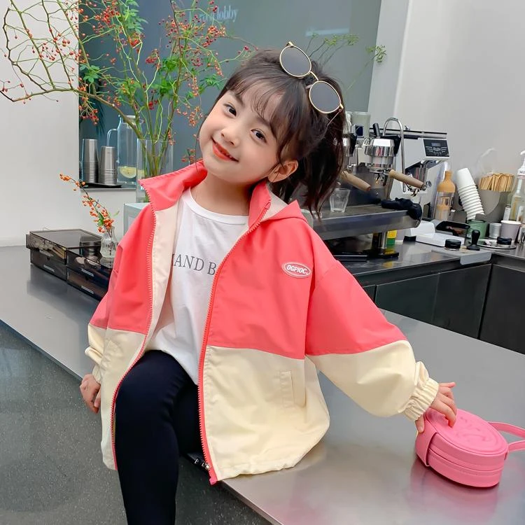 女童冲锋衣外套春秋季2023新款女宝宝洋气春款衣服儿童装时髦秋装