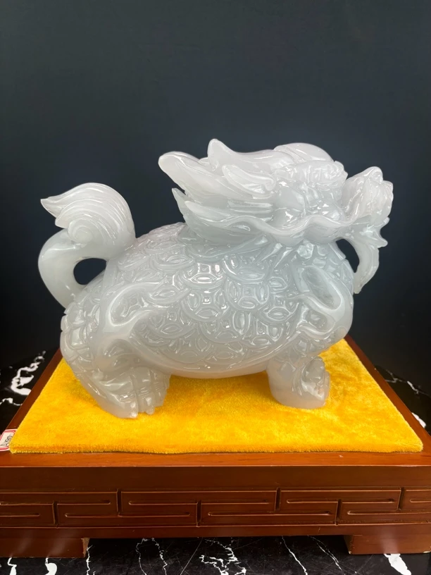 龙龟玄关博古架高档家居摆件