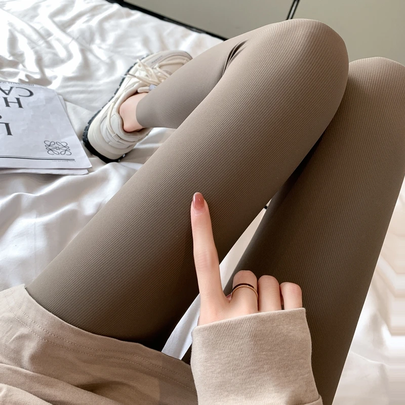 螺纹显瘦芭比裤女高腰收腹提臀瘦腿瑜伽鲨鱼裤弹力紧身外穿打底裤