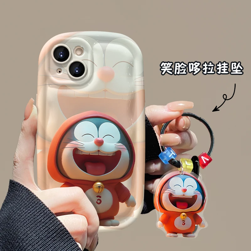大笑哆啦小胖子苹果15iPhone14promax女款可爱个性创意保护手机壳