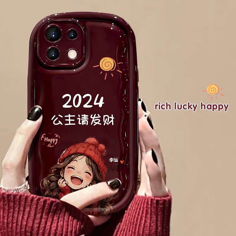 小米11手机壳2024公主请发财小胖子女款创意可爱简约保护全包防摔